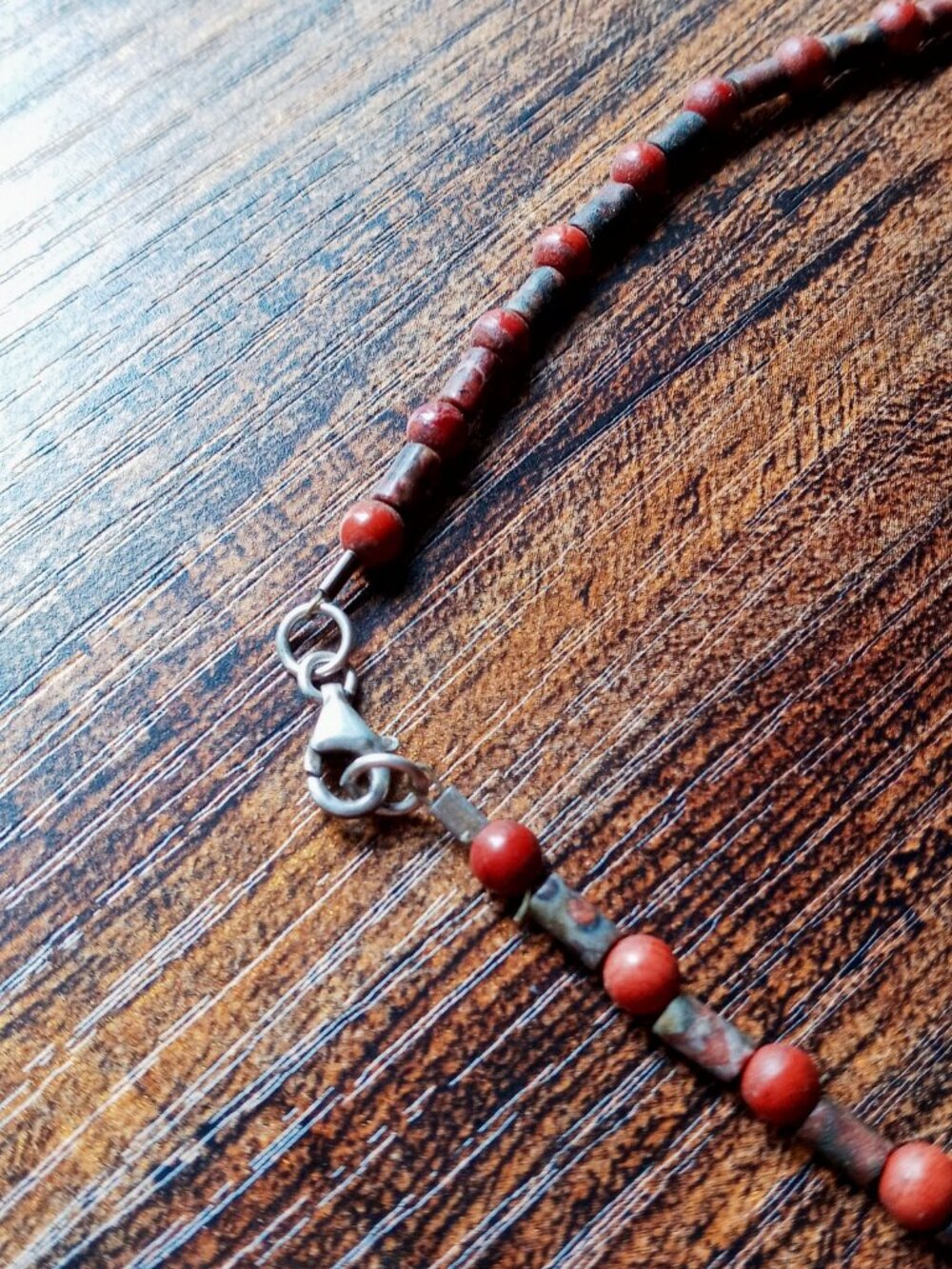 Genuine Southwestern Native American Turquoise & Red Coral Bead Necklace - Picture 14 of 14